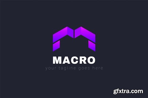 Macro - M Letter Logo Template