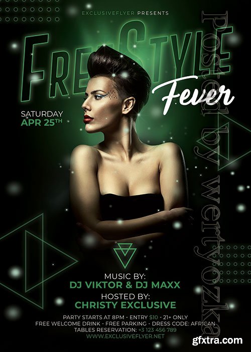 Freestyle fever - Premium flyer psd template
