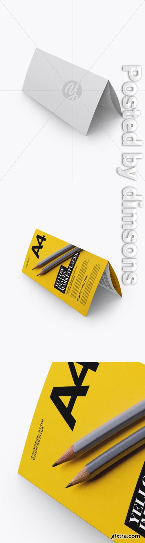 A4 Folded Brochure Mockup (High-Angle Shot) 20810