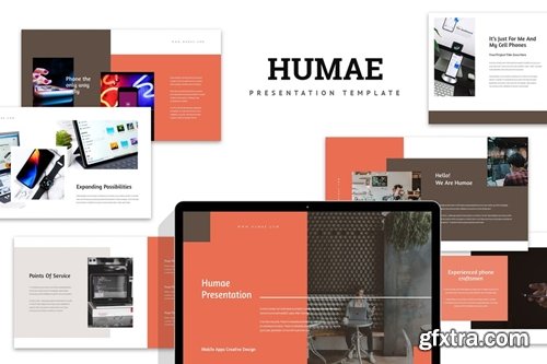Humae : Mobile Application Showcase Powerpoint, Keynote and Google Slides Templates