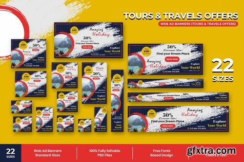 Tours & Travels Web Ad Banners