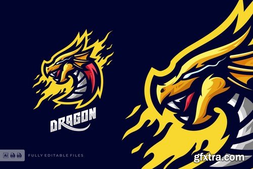 Dragon Sports and Esports Logo template