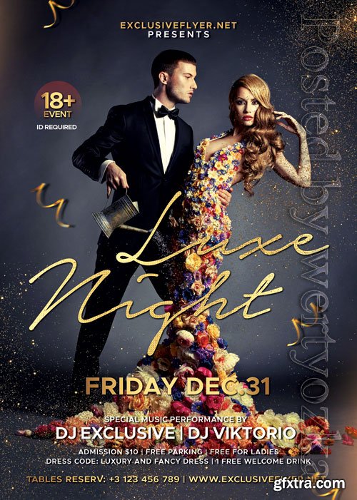 Luxe nights - Premium flyer psd template