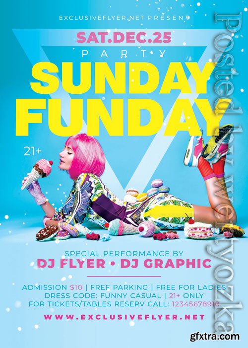 Sunday funday party - Premium flyer psd template