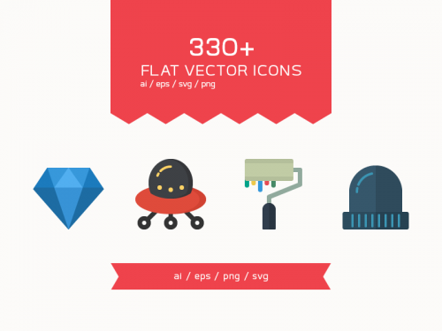 330 Flat Vector Icons