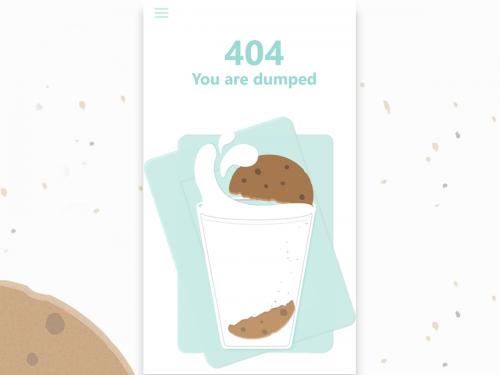 404 Error page (cookie illustration)