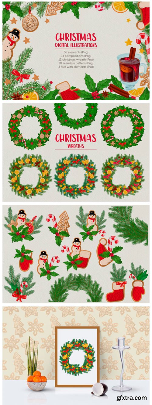 Christmas Digital Illustration Set 2149984
