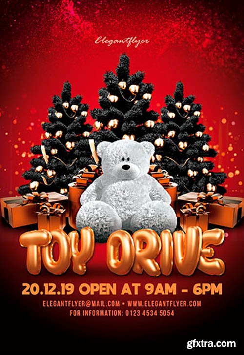 Christmas Toy Drive V2711 2019 Premium PSD Flyer Template