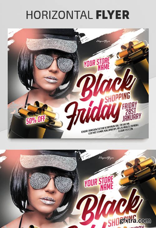 Black Friday Shopping V2611 2019 Premium PSD Flyer Template