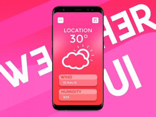 A Simple Weather app UI Concept.