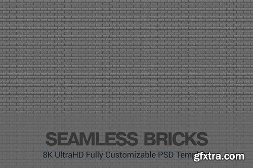 8K UltraHD Custom Seamless Bricks Background