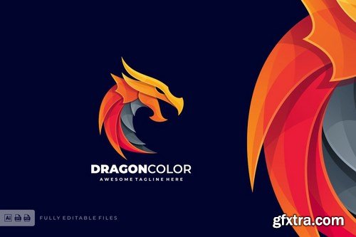 Dragon Fire Logo Vector Template