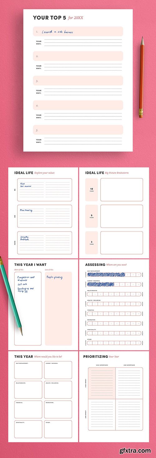 New Year Resolution Planner Layout 304175423