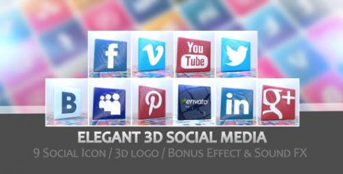 Videohive - Elegant 3D Social Media - 6461079