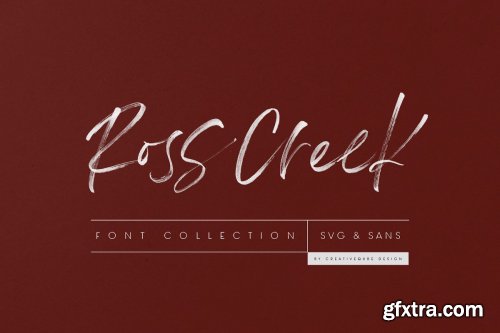 CreativeMarket - Ross Creek SVG & Sans Font Duo 4230404