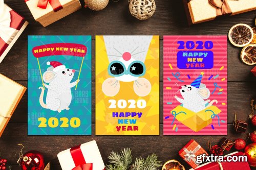 2020 Happy New Year With Mouse Set