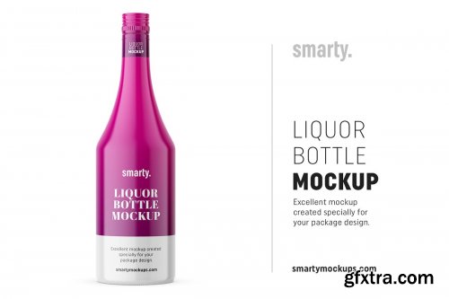 CreativeMarket - Glossy liqour bottle mockup 3362352