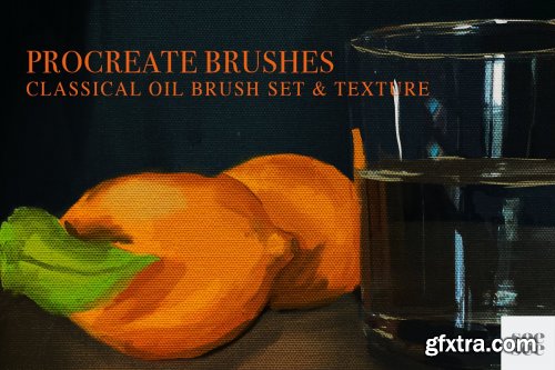 CreativeMarket - Procreate Oil Brush Set + Texture 3732089