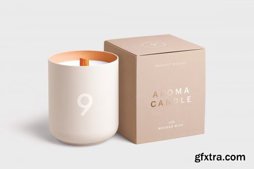 CreativeMarket - Candle Glass Package Mockup Set 3153990