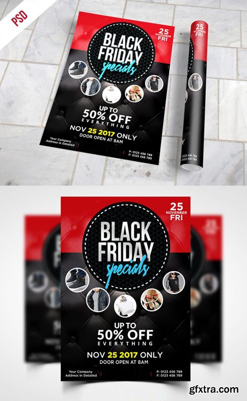 Black Friday Specials Sale Flyer PSD Template