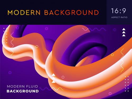 Abstract Background with 3D Fluid Shapes for Landing Page, Poster, Flyer