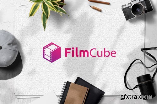 Film Cube Logo Template