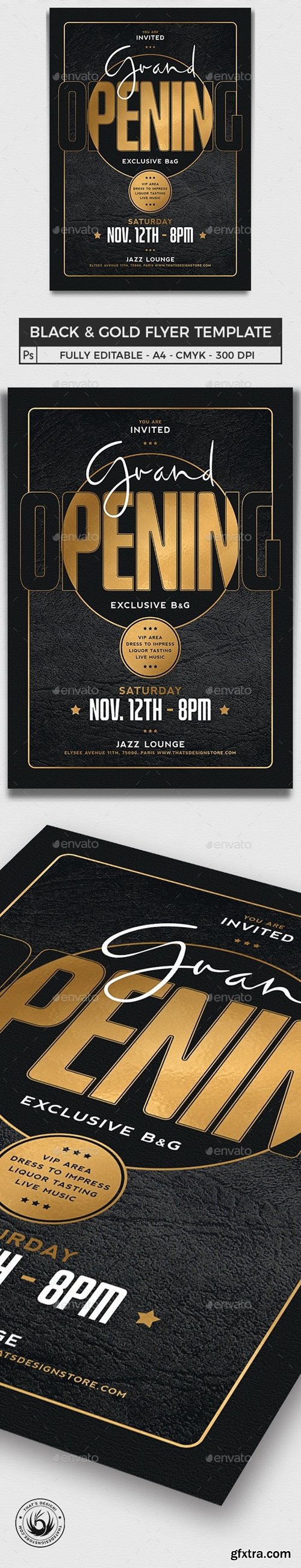 GraphicRiver - Black and Gold Flyer Template V16 25180440