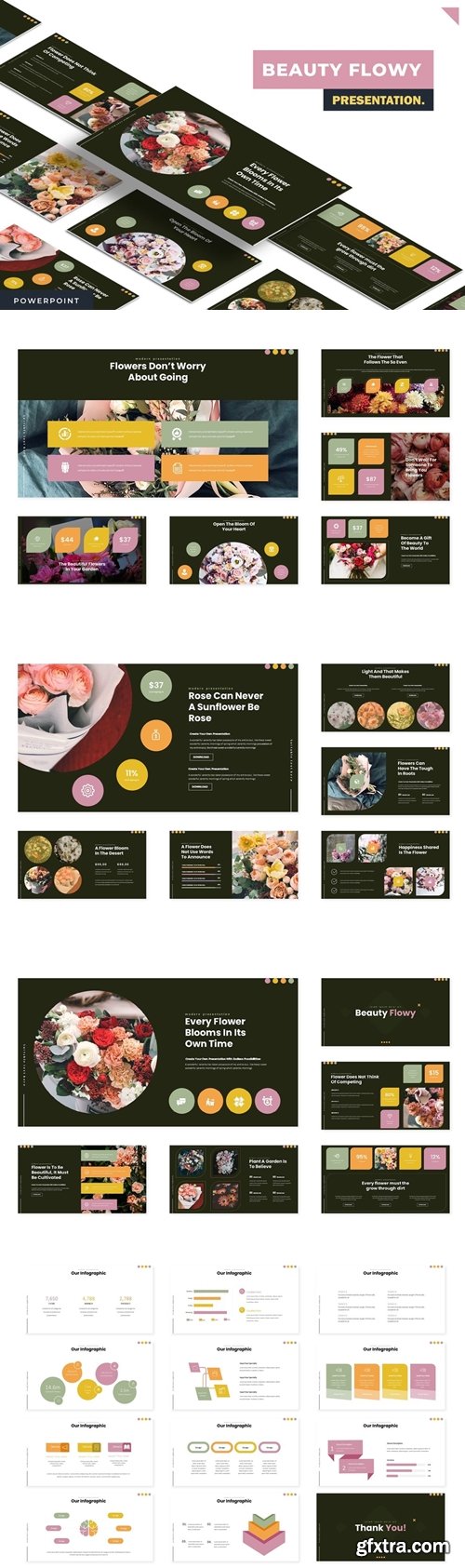 Beauty Flowy Powerpoint, Keynote and Google Slides Templates