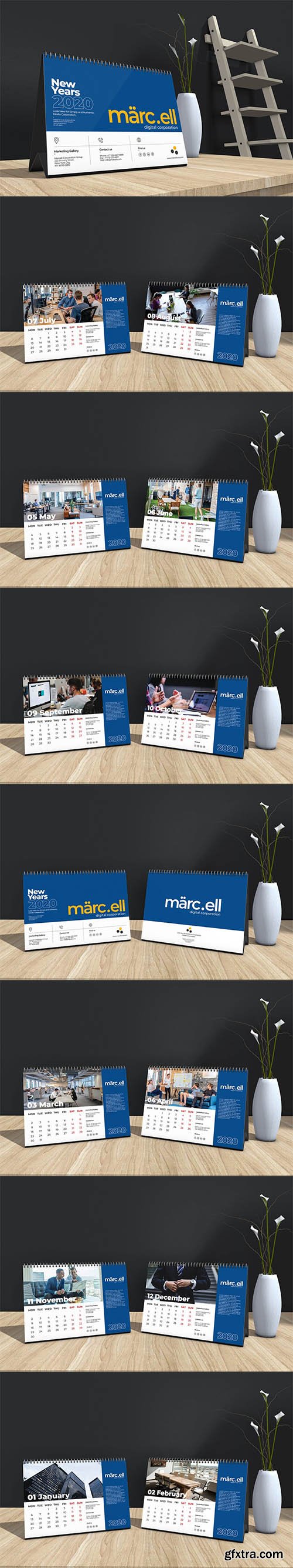 Marcell Corporate Table Calendar 2020