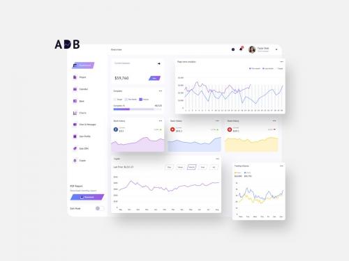 ADB Finance Dashboard Ui Light - FP