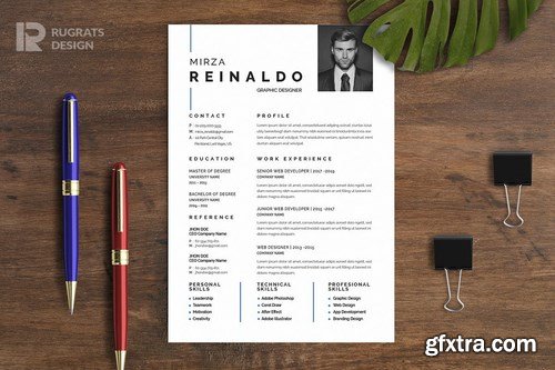 Minimalist CV Resume R20 Template