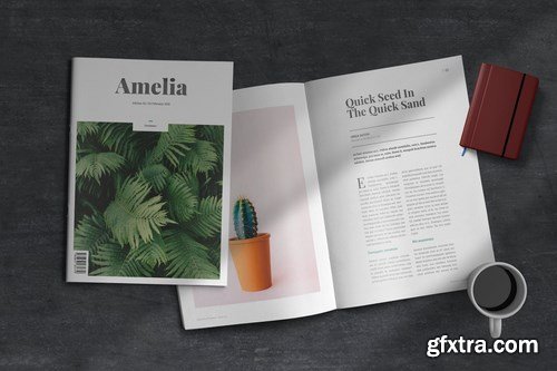 Amelia InDesign Magazine Template