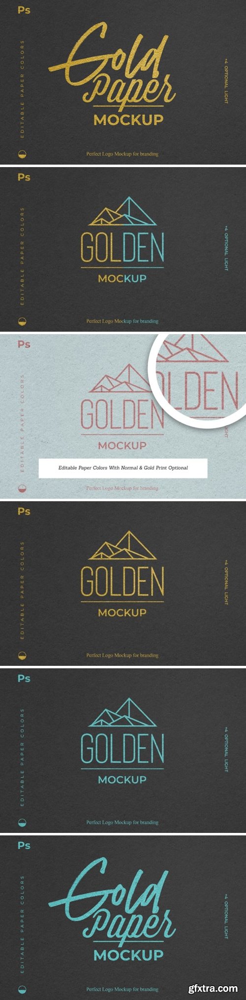 Gold Foil Paper Logo Mockup 2200904