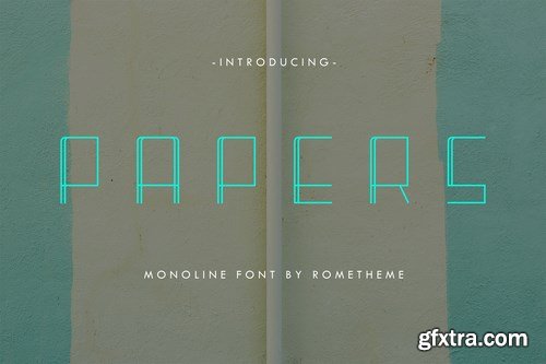 Papers - Monoline Display Font