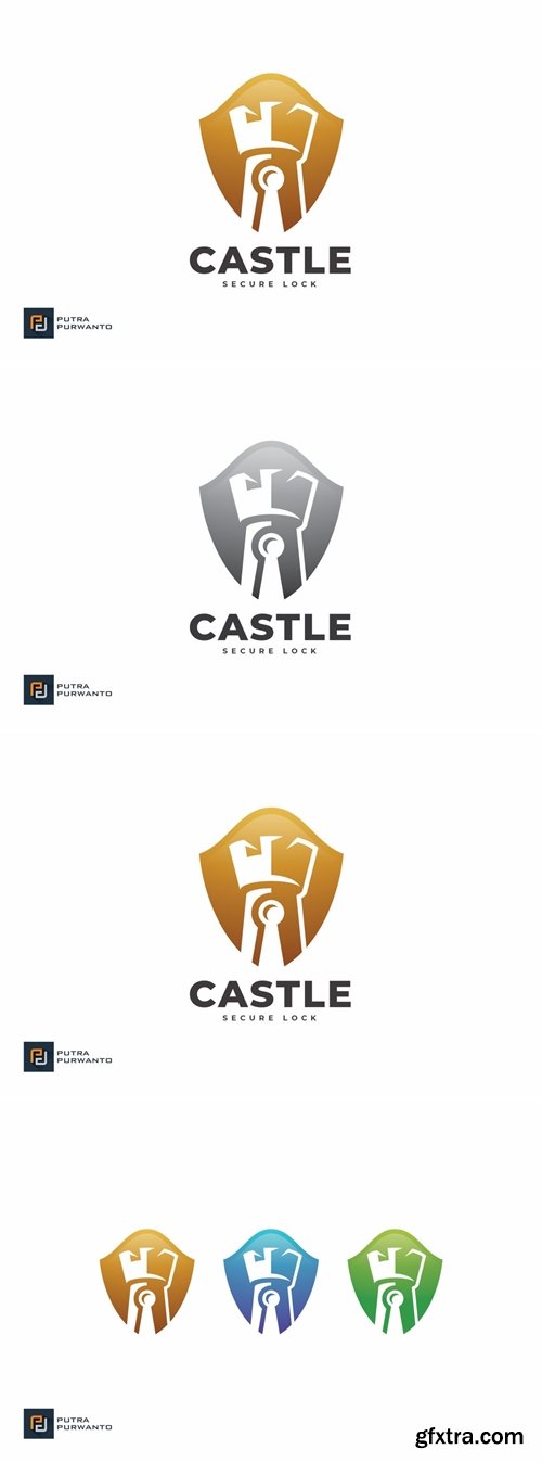 Castle Secure Lock - Logo Template