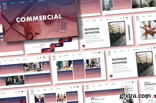 Commercial Powerpoint, Keynote and Google Slides Templates