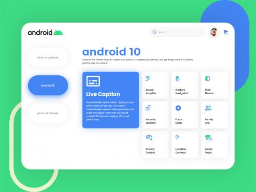 Android 10 Admin Dashboard UI