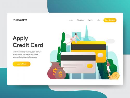 Apply Credit Card Illustration Concept