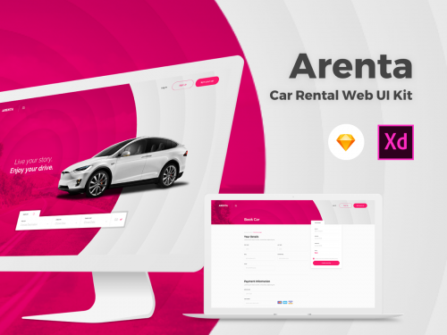 Arenta Car Rental Web UI Kit