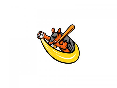 Armadillo Baseball Mascot