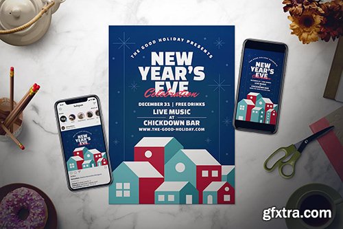 New Year\'s Eve Flyer Set