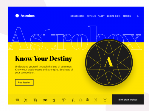 Astrology website concept
