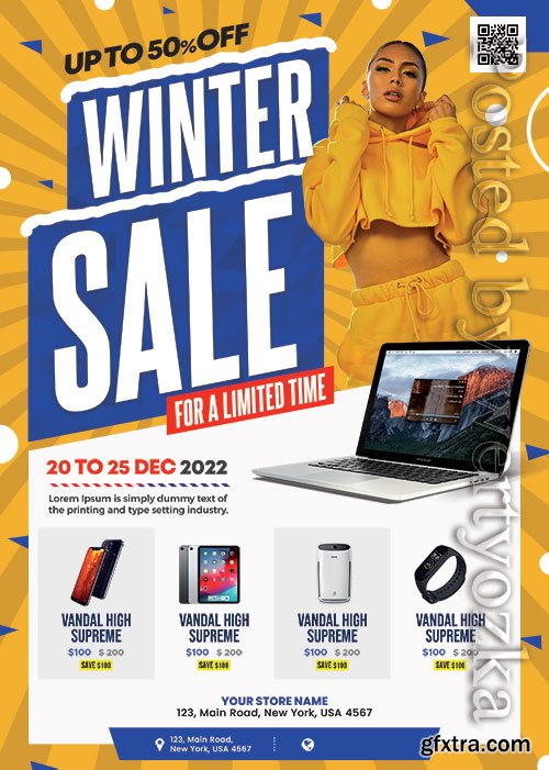 Winter Sale Flyer - Premium flyer psd template