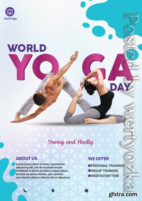 World Yoga Day - Premium flyer psd template