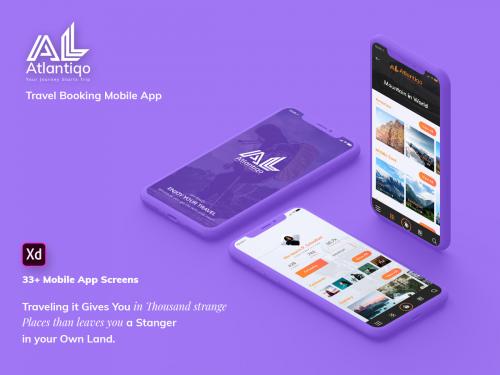 Atlantigo-Travel & Flight Booking Mobile App UI Kit (XD)