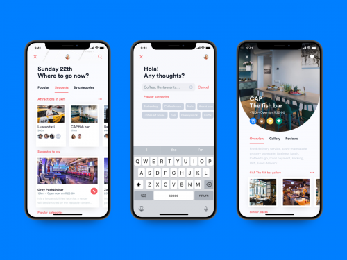 Attractions guide app iOS UI kit