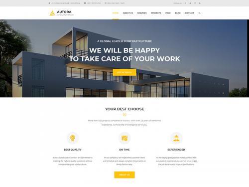 Autora - Construction Business WordPress Theme