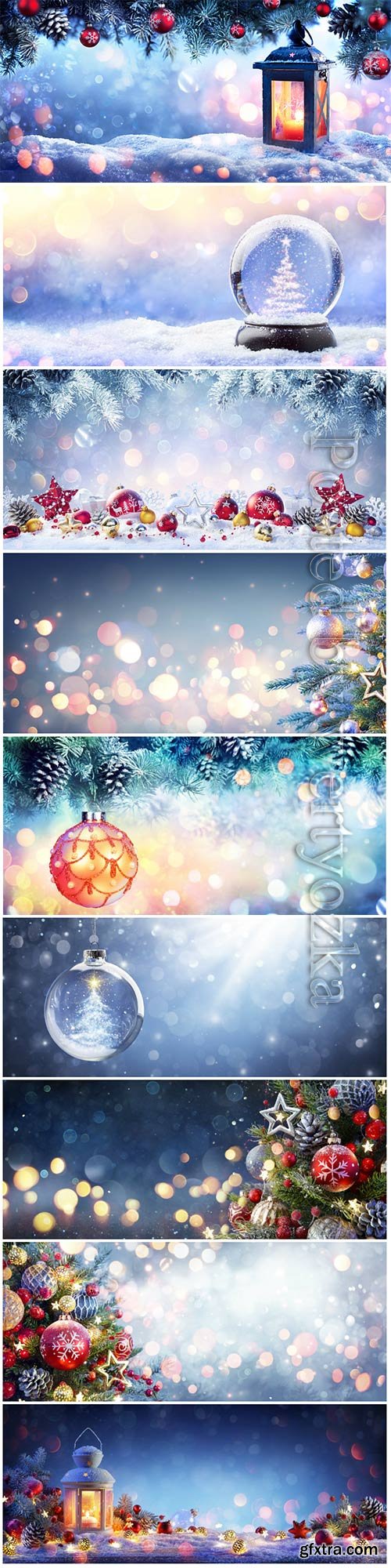 Wonderful New Year and Christmas Backgrounds