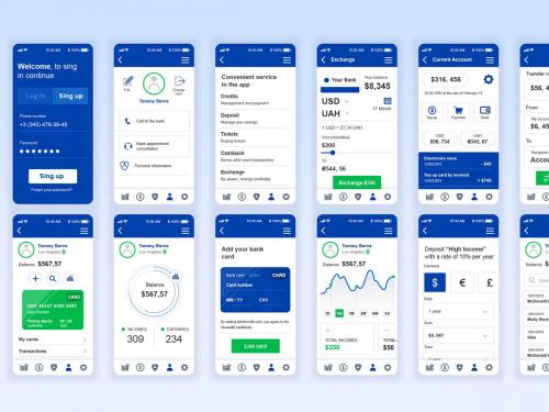 Banking Mobile App UX and UI Kit