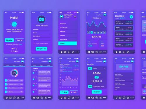 Blockchain Mobile App UI Kit